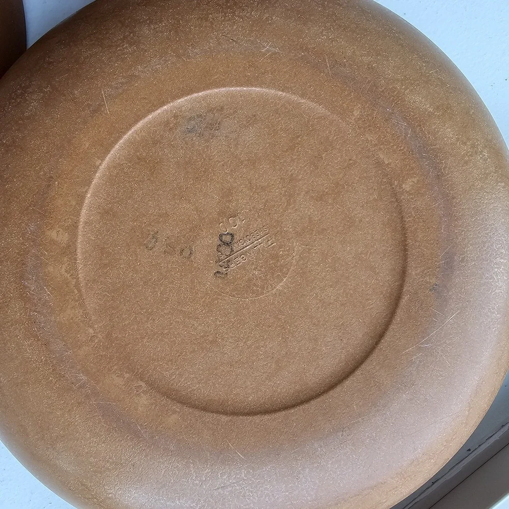 1960s 1970s Lot Of 3 Ellingers Vintage Agatized Wood Serving Bowl #100 9-1/4